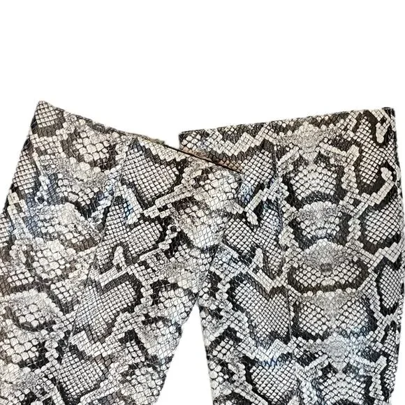 6 Gianni Bini Lennoxe Snake Print Leather Tall Boots White Women’s NWT - Picture 3 of 8